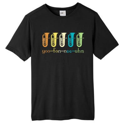 Retro Euphonium Player Euphoniumist Brass Horn Marching Band Tall Fusion ChromaSoft Performance T-Shirt