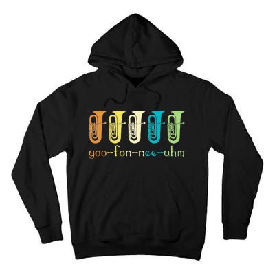 Retro Euphonium Player Euphoniumist Brass Horn Marching Band Tall Hoodie