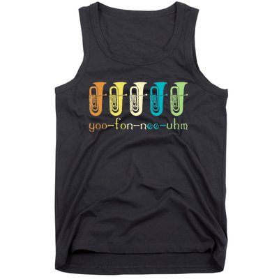 Retro Euphonium Player Euphoniumist Brass Horn Marching Band Tank Top