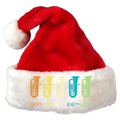 Retro Euphonium Player Euphoniumist Brass Horn Marching Band Premium Christmas Santa Hat