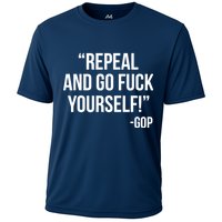 Repeal and Go Fuck Yourself GOP on Obama Care Cooling Performance Crew T-Shirt