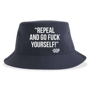 Repeal and Go Fuck Yourself GOP on Obama Care Sustainable Bucket Hat