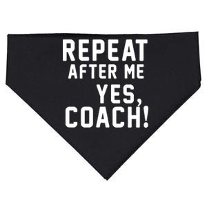 Repeat After Me Yes Coach USA-Made Doggie Bandana