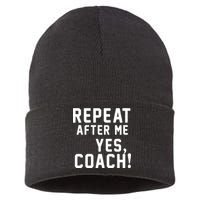 Repeat After Me Yes Coach Sustainable Knit Beanie