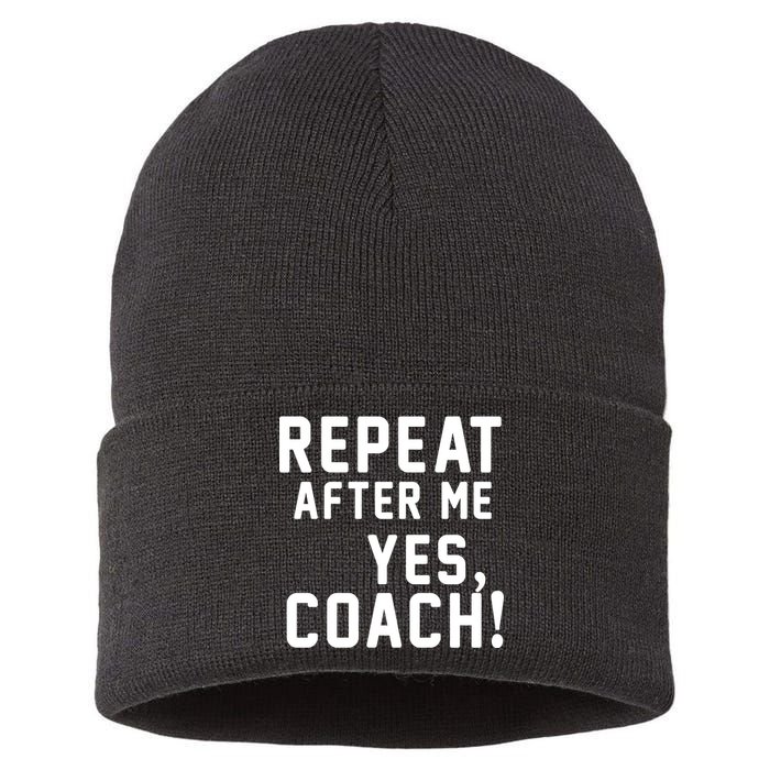 Repeat After Me Yes Coach Sustainable Knit Beanie