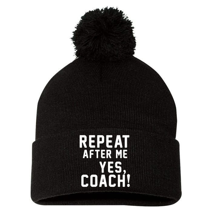 Repeat after me, YES COACH Pom Pom 12in Knit Beanie