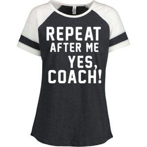 Repeat After Me Yes Coach Enza Ladies Jersey Colorblock Tee