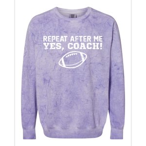 Repeat After Me Yes, Coach! Sports Colorblast Crewneck Sweatshirt