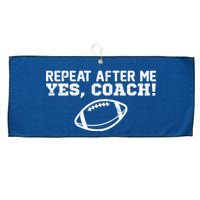 Repeat After Me Yes, Coach! Sports Large Microfiber Waffle Golf Towel