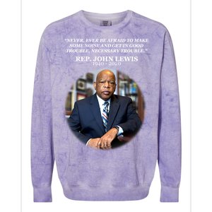 Representative John Lewis Tribute 1940-2020 Colorblast Crewneck Sweatshirt