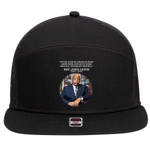 Representative John Lewis Tribute 1940-2020 7 Panel Mesh Trucker Snapback Hat