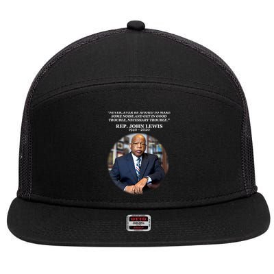 Representative John Lewis Tribute 1940-2020 7 Panel Mesh Trucker Snapback Hat
