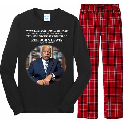 Representative John Lewis Tribute 1940-2020 Long Sleeve Pajama Set