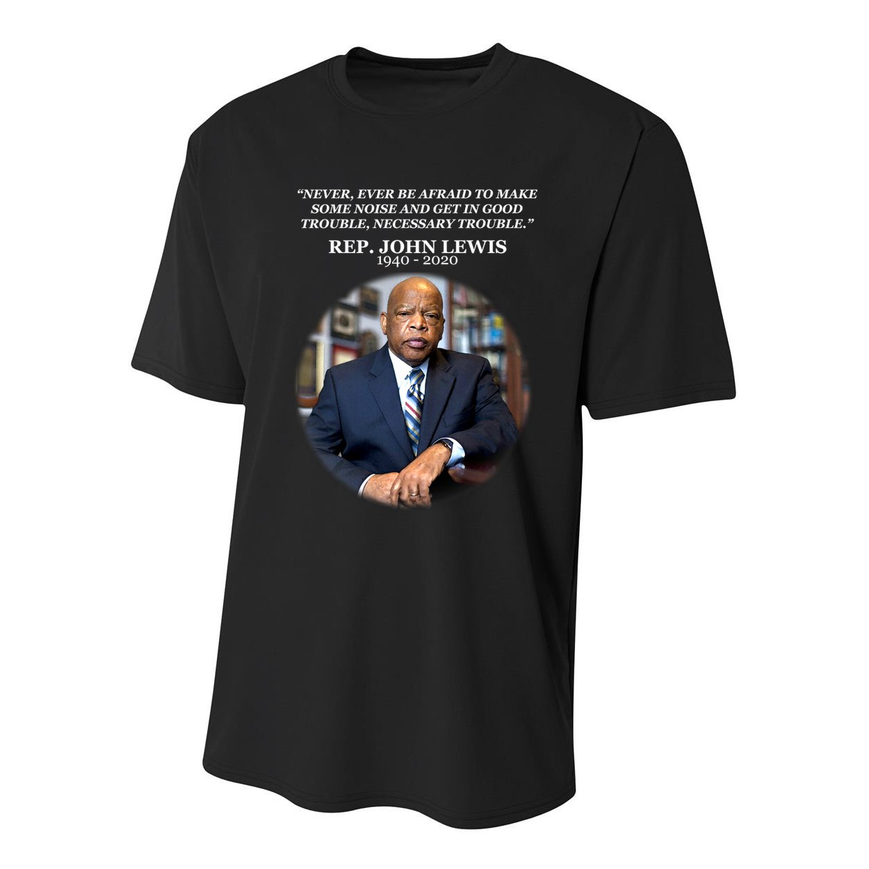 Representative John Lewis Tribute 1940-2020 Youth Performance Sprint T-Shirt
