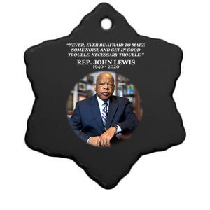 Representative John Lewis Tribute 1940-2020 Ceramic Star Ornament