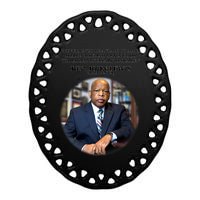 Representative John Lewis Tribute 1940-2020 Ceramic Oval Ornament