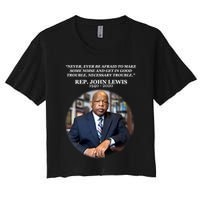 Representative John Lewis Tribute 1940-2020 Women's Crop Top Tee