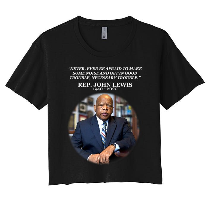 Representative John Lewis Tribute 1940-2020 Women's Crop Top Tee