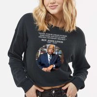 Representative John Lewis Tribute 1940-2020 Cropped Pullover Crew