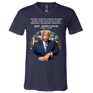 Representative John Lewis Tribute 1940-2020 V-Neck T-Shirt