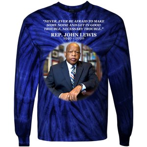 Representative John Lewis Tribute 1940-2020 Tie-Dye Long Sleeve Shirt