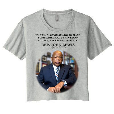 Representative John Lewis Tribute 1940-2020 Women's Crop Top Tee