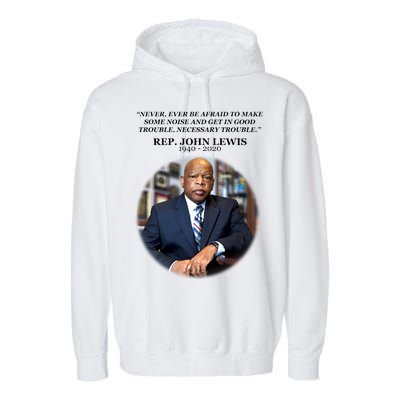 Representative John Lewis Tribute 1940-2020 Garment-Dyed Fleece Hoodie