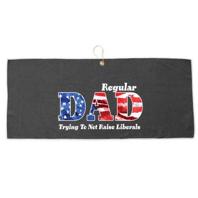 Republican Dad Just A Regular Dad Trying To Not Raise Liberals Large Microfiber Waffle Golf Towel