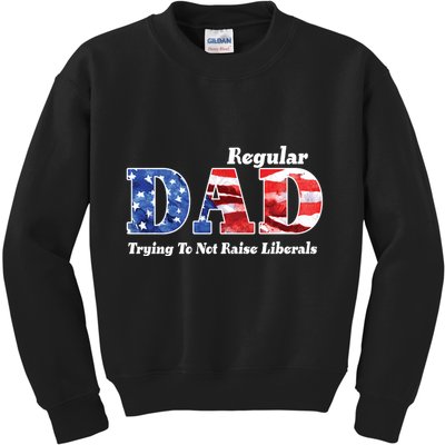 Republican Dad Just A Regular Dad Trying To Not Raise Liberals Kids Sweatshirt