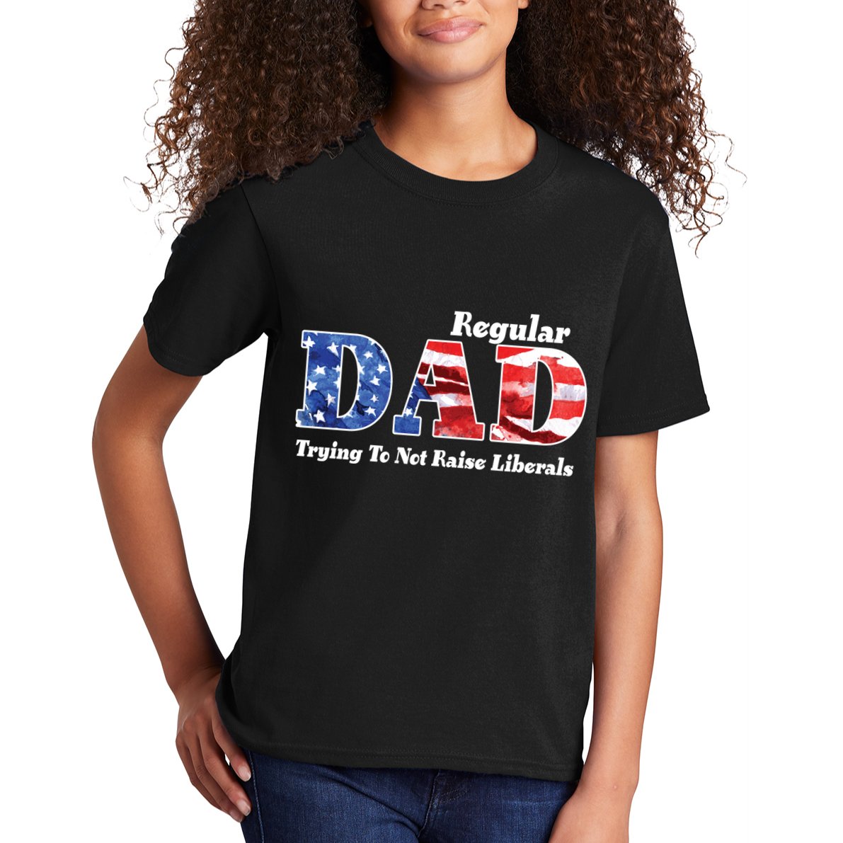 Republican Dad Just A Regular Dad Trying To Not Raise Liberals Kids T-Shirt