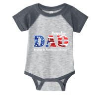 Republican Dad Just A Regular Dad Trying To Not Raise Liberals Infant Baby Jersey Bodysuit