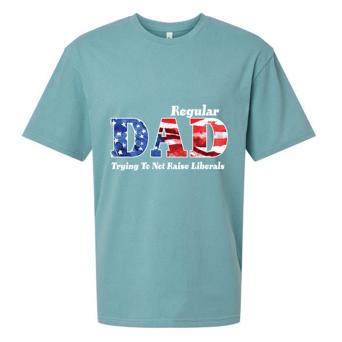 Republican Dad Just A Regular Dad Trying To Not Raise Liberals Sueded Cloud Jersey T-Shirt