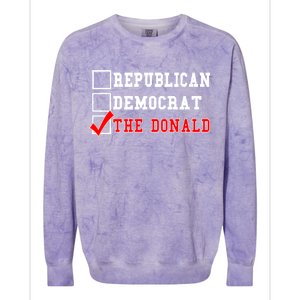 Republican Democrat Donald Trump Colorblast Crewneck Sweatshirt