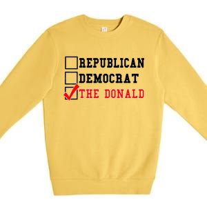 Republican Democrat Donald Trump Premium Crewneck Sweatshirt