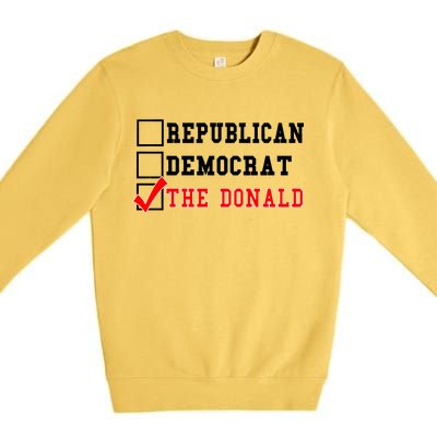 Republican Democrat Donald Trump Premium Crewneck Sweatshirt