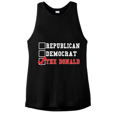 Republican Democrat Donald Trump Ladies PosiCharge Tri-Blend Wicking Tank