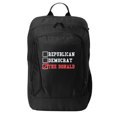 Republican Democrat Donald Trump City Backpack