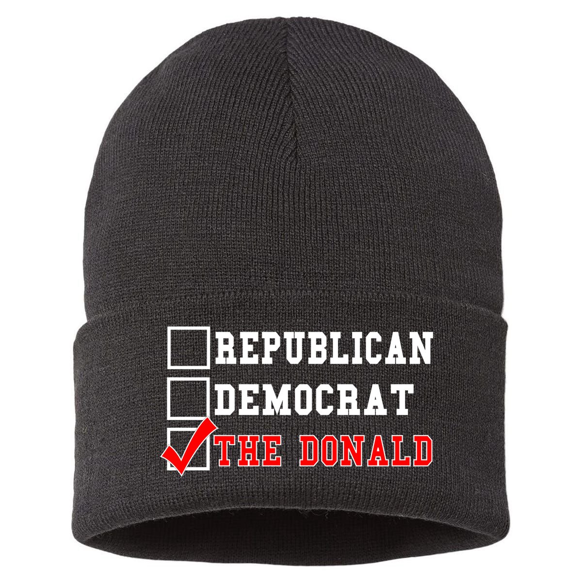 Republican Democrat Donald Trump Sustainable Knit Beanie