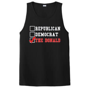 Republican Democrat Donald Trump PosiCharge Competitor Tank