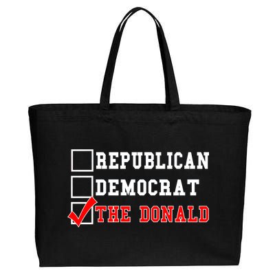 Republican Democrat Donald Trump Cotton Canvas Jumbo Tote