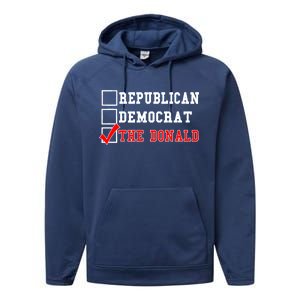 Republican Democrat Donald Trump Performance Fleece Hoodie