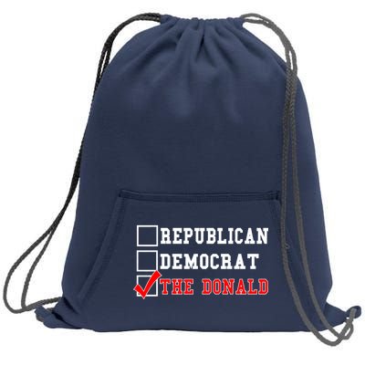 Republican Democrat Donald Trump Sweatshirt Cinch Pack Bag