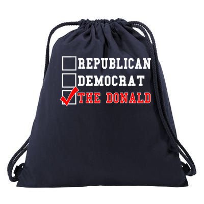 Republican Democrat Donald Trump Drawstring Bag