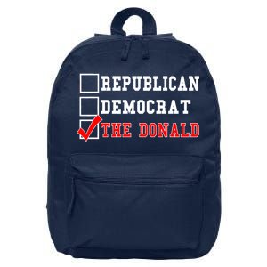 Republican Democrat Donald Trump 16 in Basic Backpack