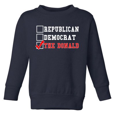 Republican Democrat Donald Trump Toddler Sweatshirt