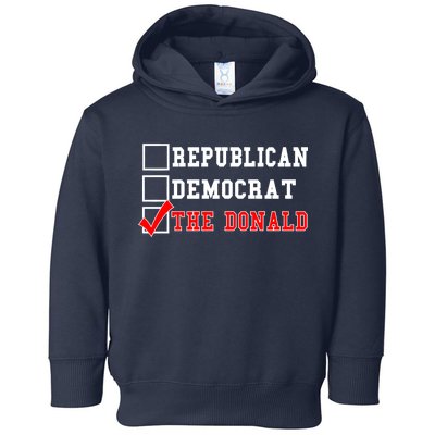 Republican Democrat Donald Trump Toddler Hoodie