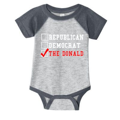 Republican Democrat Donald Trump Infant Baby Jersey Bodysuit