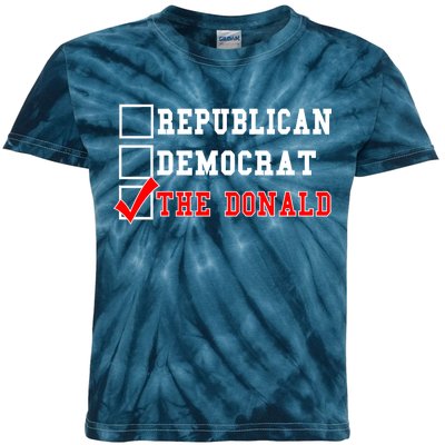 Republican Democrat Donald Trump Kids Tie-Dye T-Shirt