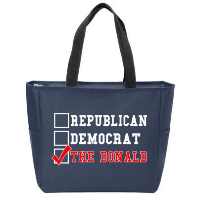 Republican Democrat Donald Trump Zip Tote Bag