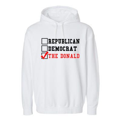 Republican Democrat Donald Trump Garment-Dyed Fleece Hoodie